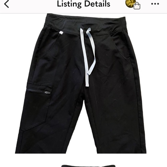 Figs black scrub pants jogger xs . Like new condition - Picture 1 of 3